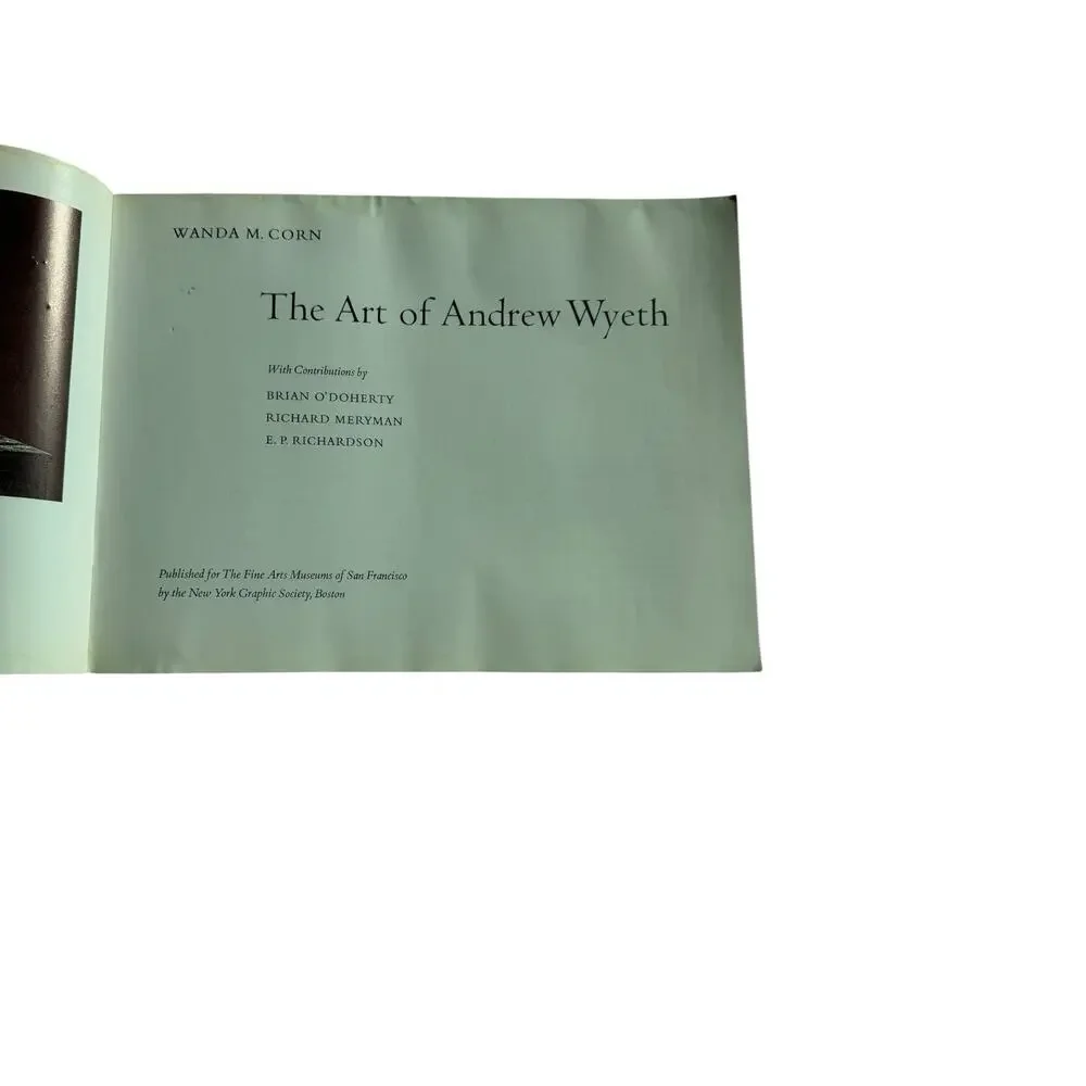 The Art of Andrew Wyeth Wanda M. Corn Softcover First Edition 1973